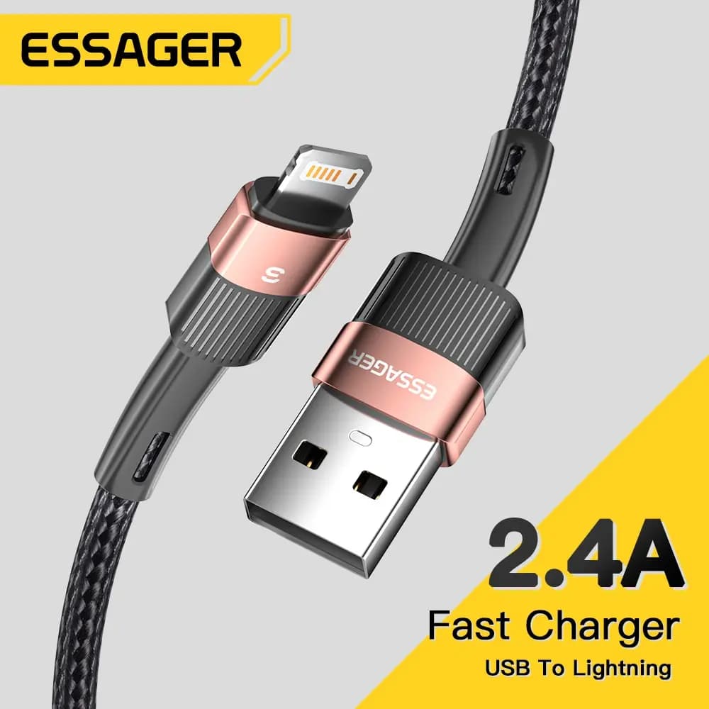 Essager Cabo de Carregamento Rápido USB para iPhone – 2.4A