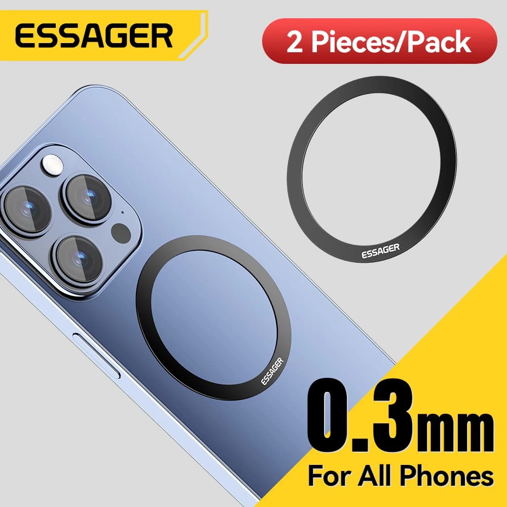 Essager Anel Magnético 0.3mm para iPhone 15/14 Pro e Samsung 2pcs