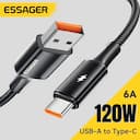 Essager Cabo USB Tipo C 6A 120W para Xiaomi, Samsung, Huawei — miniatura