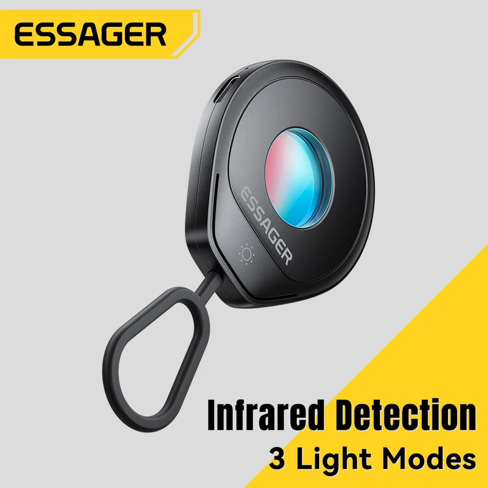 Essager detector de câmera infravermelha para câmera de proteção de segurança anti-espionagem detector de lente detectar dispositivo detector de led