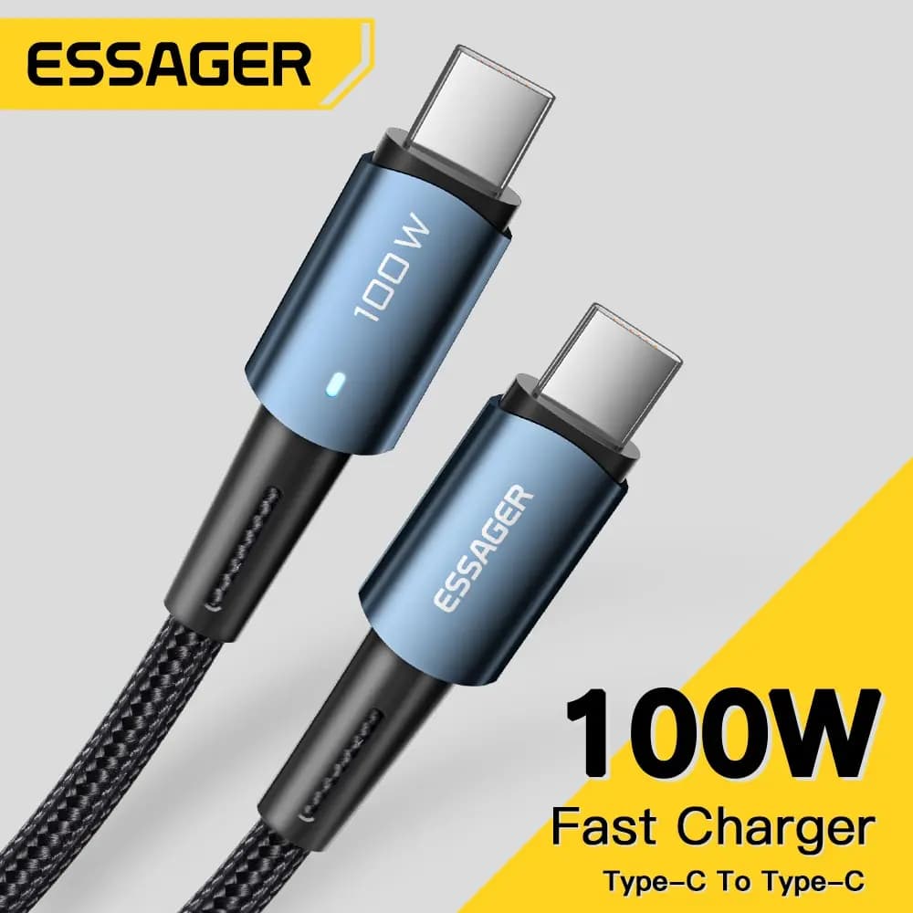 Essager Cabo Tipo C 100W PD - Carregamento Rápido