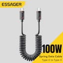 Essager Cabo USB-C 100W PD para iPhone, Samsung, Xiaomi – 1,5 m — miniatura