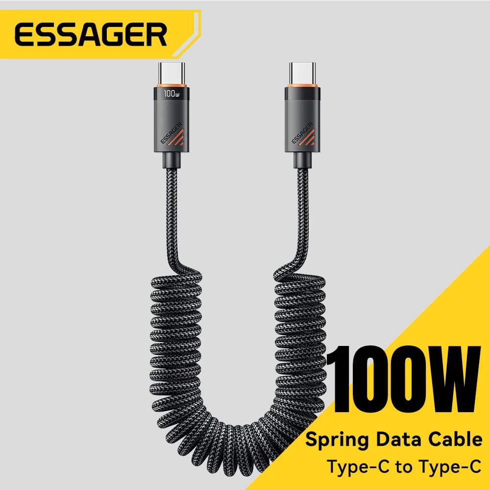 Essager Cabo USB-C 100W PD para iPhone, Samsung, Xiaomi – 1,5 m