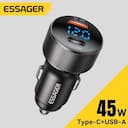 Essager Carregador de Carro USB-C 45W 2 Portas PD3.0 QC3.0 — miniatura