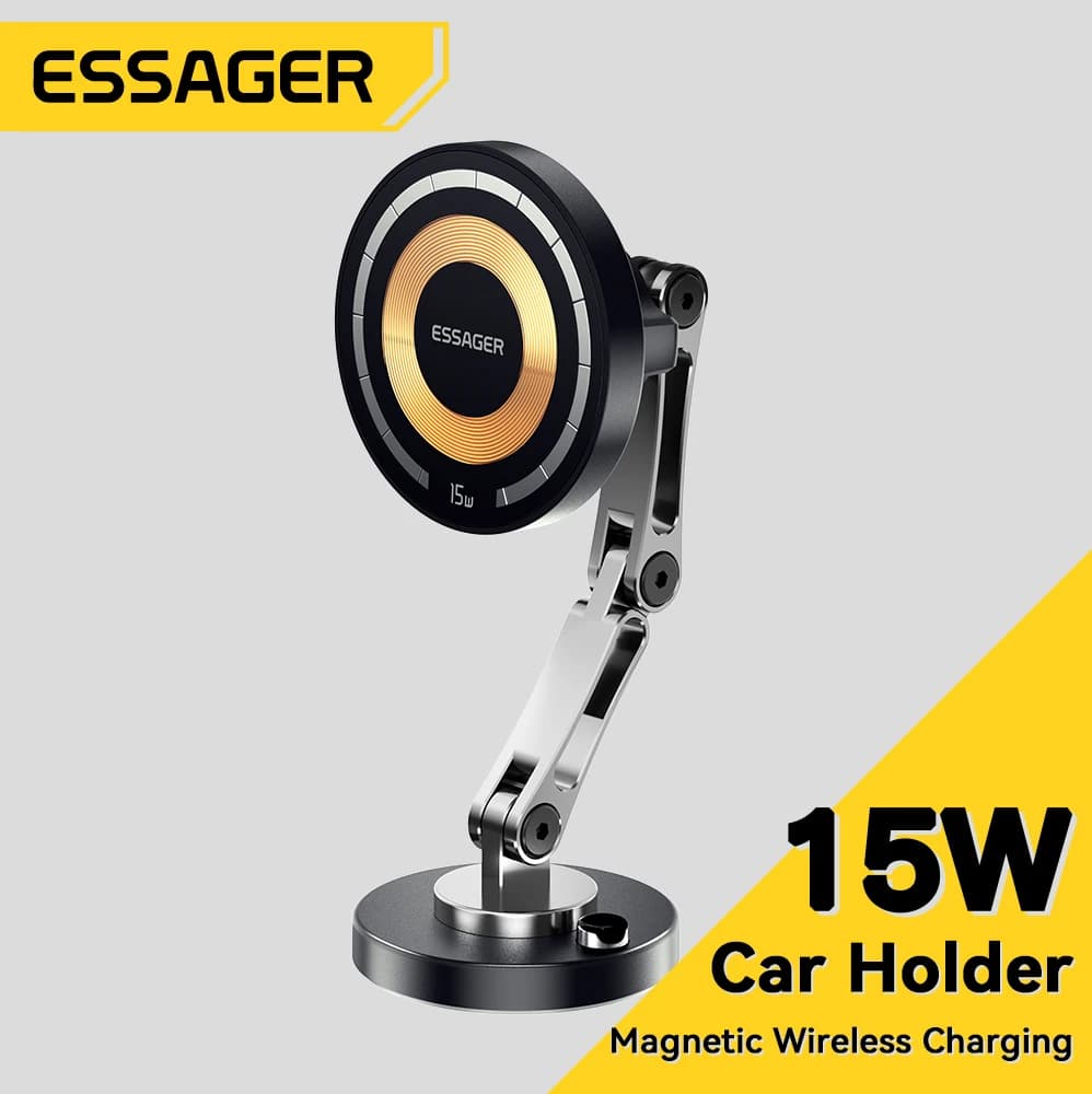 Essager Suporte Magnético sem Fio para Carro – 15W, Ajustável