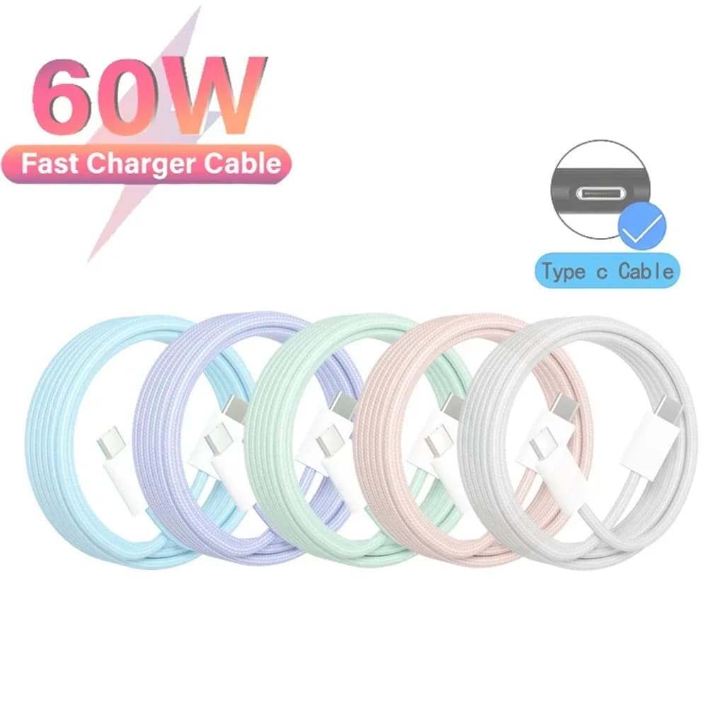 Xiaomi Cabo USB-C 60W | Carregamento Rápido 1M 2M 3M