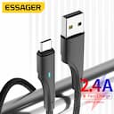 Essager Cabo USB 2.4A – Carregamento Rápido para Android — miniatura