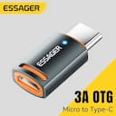 Essager Adaptador USB 3.0 OTG Tipo C para USB-Macho, Rápido — miniatura