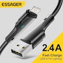Essager Cabo USB 2.4A para iPhone 11/12/13 – Carregamento Rápido — miniatura