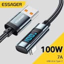 Essager-Cabo de exibição digital tipo C cotovelo USB, carga rápida, cabo de dados para Huawei Mate60 Pro, Samsung, Xiaomi, 7A — miniatura