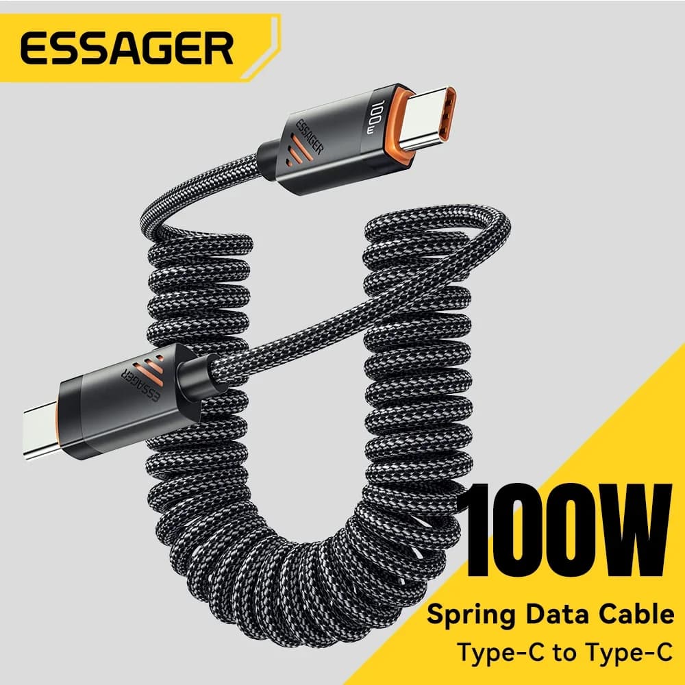 Essager Cabo Tipo C 100W PD para iPhone, Samsung, Xiaomi – 1m