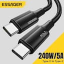 Essager Cabo USB-C 240W e‑marker – Carregamento rápido 5A — miniatura