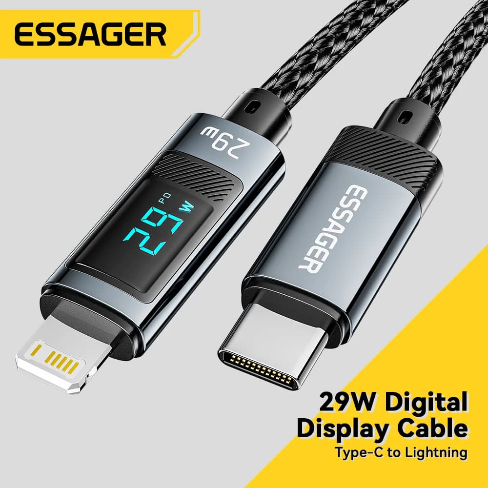 Essager Cabo USB Tipo C 29W PD para iPhone 14/13/12/11 Pro Max