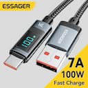 Essager Cabo USB Tipo C 100W 7A - Carregamento Rápido — miniatura