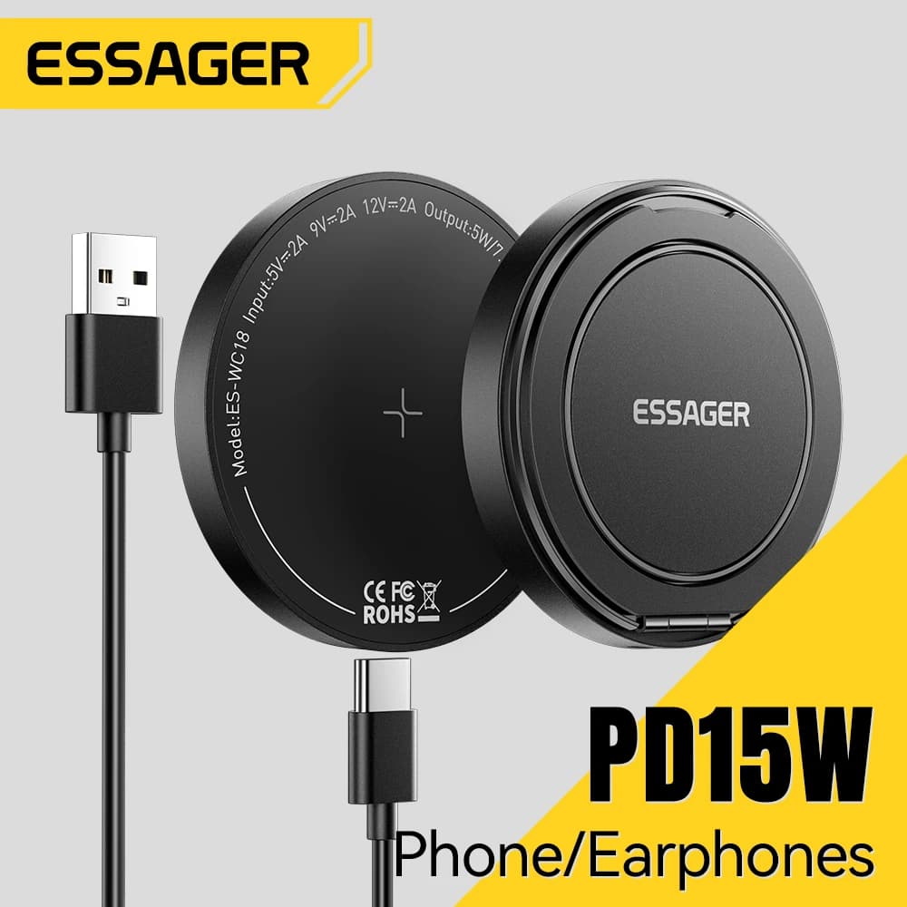 Essager Carregador Magnético 15W sem fio rápido para iPhone 15/14