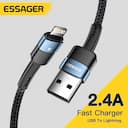 Cabo USB Tipo C Essager para iPhone 14 13 12 11 Pro Max Xs, Carregador Rápido 3A 20W, Cabo de Dados USB C para Carregador de iPhone — miniatura