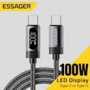 Essager Cabo USB-C com Display 100W PD - iPhone, Xiaomi, MacBook — miniatura