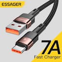 Essager 7a cabo usb tipo c para realme huawei p30 pro cabo de carregamento rápido cabo de dados usb fio para samsung realme oneplus poco f3 — miniatura