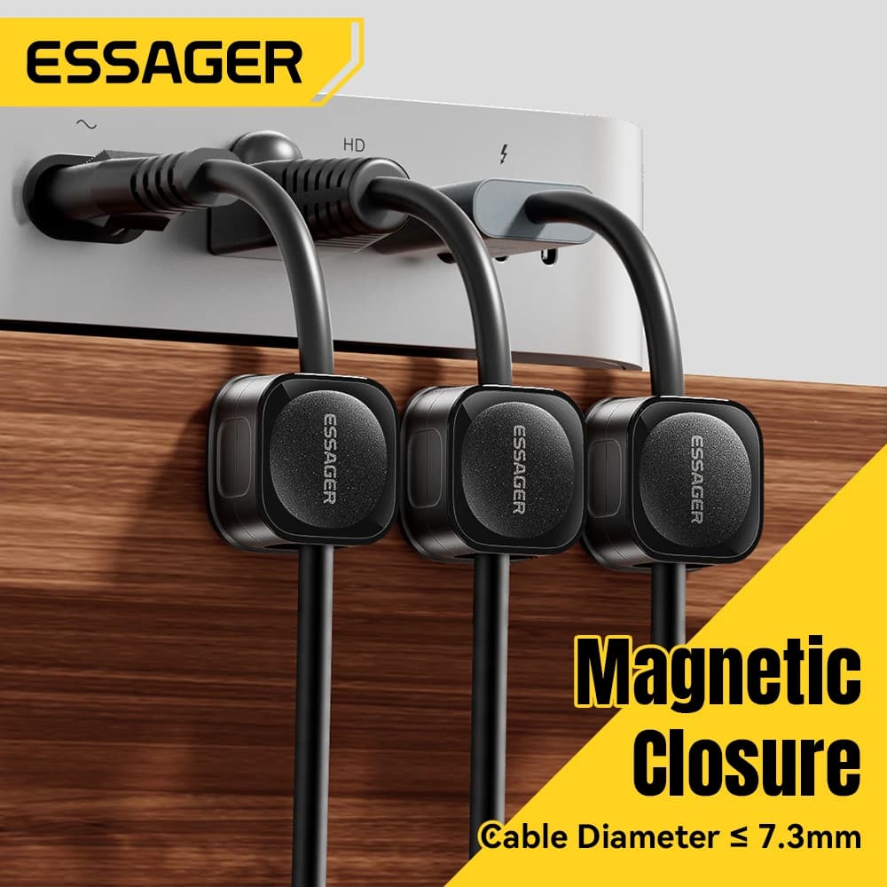 Essager Clipes Magnéticos para Cabos – Suporte Ajustável