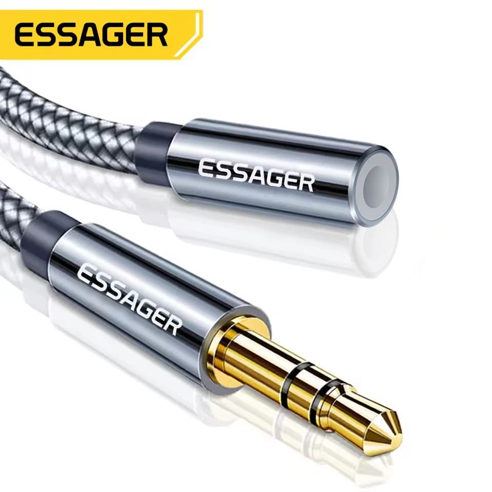 Essager Cabo Extensor 3.5mm – Extensão para Fone e Alto-Falante