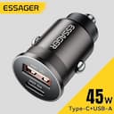 Essager Carregador Veicular 45W QC 3.0 + PD 3.0 - Rápido — miniatura